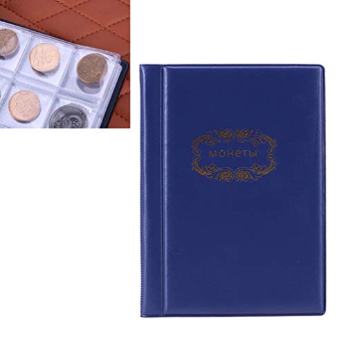 SUPVOX Porta-moedas com 120 bolsos para guardar álbum, colecionadores, presentes de Natal (azul)