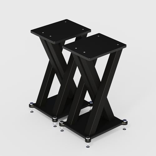 Soportes para altavoces traseros de sonido envolvente negros pie de altavoz de 80 cm de altura
