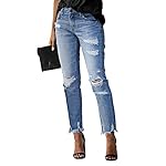 KUNMI-Womens-Ripped-Boyfriend-Slim-Fit-Jeans-Frayed-Distressed-Stretchy-Denim-Pants