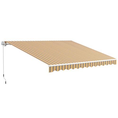 Outsunny Tenda da Sole 3.5x2.5 m con Braccio Avvolgibile, Tenda