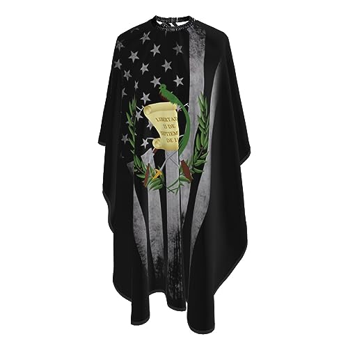 Coat Of Arms Guatemala Usa Flag Salon Barber Cape - Professional Hairdressing Waterproof Hair Cutting Cape With Adjustable Snap Closure-Haircut Apron For Hair Stylist And Home Use-55''X66''