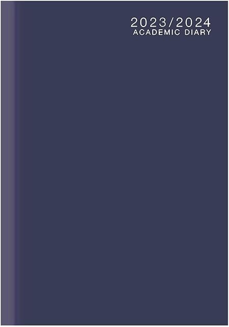 2023-2024 Academic Student Diary A5 Week to View Case-bound Blue
