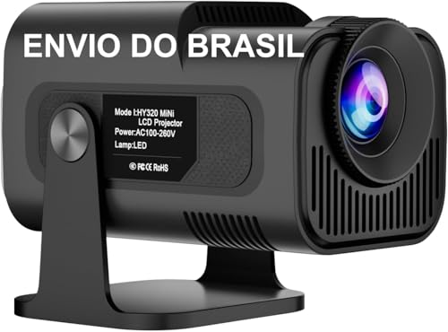【ENVIO DO BRASIL】HY320 Mini Projetor Portatil - por Salange, Keystone Automático, Inteligente FHD 10