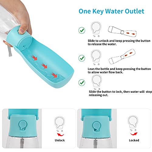 19OZ Large Capacity Foldable Dog Water Bottle Lightweight Portable Dog Water Bowl Dispenser for Small Medium Large Pet… - Image 4