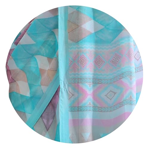 Image of MIRCHI FASHION Women Saree | Chiffon Chevron Zig Zag Printed Office Wear Sari with Blouse