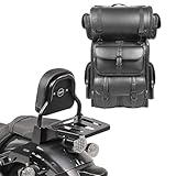 Verdeckte Schnellverschlüsse für leichtes Öffnen und Schließen der Tasche, ohne die Custom-Optik zu stören. Nutzung der Gepäckrolle auch separat möglich. Schultergurte für komfortablen Transport außerhalb des Motorrads