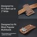 EDC Leather Sheath for Leatherman Multitools, EDC Knife Organizer Pouch, Also Fits 5 inch Knives, Pen Loop, Premium Leather. Chestnut.