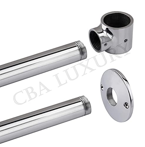 Luxury Oval Shower Curtain Rod (Free Curtain Rings)Ceiling Support For Clawfoot Tub Freestanding Curtain Rail Heavy Duty In Brushed Nichel Finish - 60 X 30 Inch #TOP4