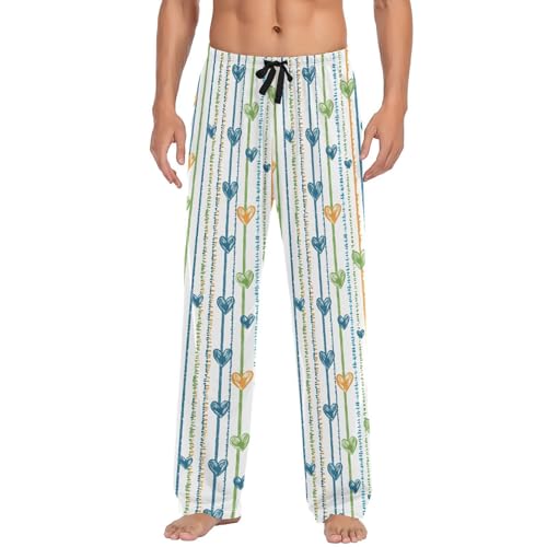 Pantalon de pyjama pour homme avec poches et tissu doux multicolore S