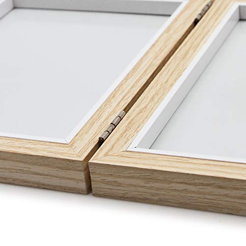 Afuly Holz Bilderrahmen 13 x 18 cm 2 Bilder Mehrfach Fotorahmen Doppel Collage Familie Freunde Geschenke Rustikal Shabby… – Bild 3