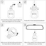 Car Air Freshener Set of 3 – Hanging Car Air Fresheners with Vanilla, Oud & Aquatic Scents | Glass Bottle Car Diffuser with Wooden Lid | Long Lasting Car Fragrance | Car Accessories for Men & Women