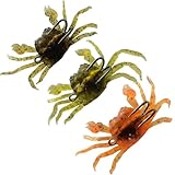 Saltwater Fishing Lures with Sharp Hooks, 3 Colors Crab Bait Soft Swimbait Stuff, Fish Bites Saltwater Bait (3)