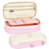 LSXD Estuche para Lápices de Grande Capacidad, Lapiceras Organizadoras Expandible, Lapiceras Escolares Aesthetic para...