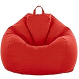[Calidad premium]: Hecho de lino de algodn de alta calidad, muy suave, cmodo y muy duradero. Esta tela de nuestra cubierta de silla de bolsas de frijoles ha sido cuidadosamente por su calidad y usabilidad, transpirable y lavable a mquina, y est cosida para obtener ms resistencia y durabilidad.