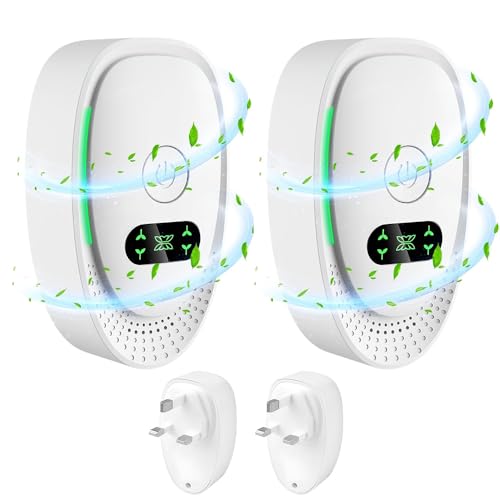2pcs Air Purifier for Bedroom Smokers Plug-in Negative Ion Generator AirPurifier Portable Mini Ioniser for Home, Quiet Odour Remover for Pets, Toilets, Offices, Rooms