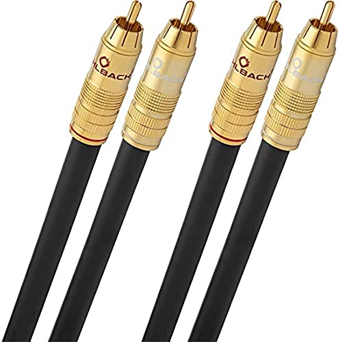Oehlbach NF 214 juego de cables de audio coaxial de 0,50m con acabado premium antracita