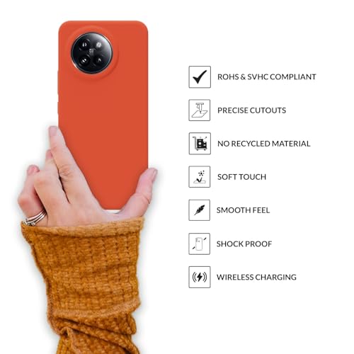 Image of SPRIG Compatible with Mi 14 Civi Premium SilkTone Back Cover Drop Tested Shock Proof Mobile Case for Men, Women, Boys and Girls with Camera Protection (Orange)
