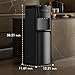 Tehanld Bottom Loading Water Cooler Dispenser for 3 or 5 Gallon Bottles - Water Dispenser with Hot, Room & Cold Spouts, LED Display with Empty Bottle Alert, Child Safety Lock, Pitch Black