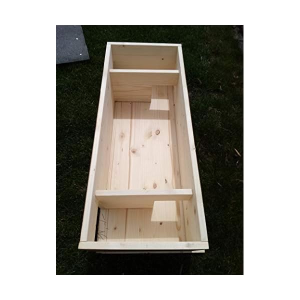 Generisch Igelhaus XL Igelschutz geflammt Dachpappe Isolierung handgemacht Boden Gratis Stroh84x40x25cm – Bild 3