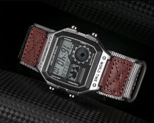 Image of 18mm Watch Band Strap for Casio AE-1000W AE-1200 AE-1300 AEQ-110W AQ-S800W MRW-200H MRW-S300 SGW-300H SGW-400H W-216H W-218H W-735H, Rugged Nylon Sports Strap