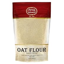 Oat Flour Whole Grain 4 LB LARGE Bag - Pure, USA Grown, For Baking & More, Non-GMO, Great Wheat Substitute - by Spicy World