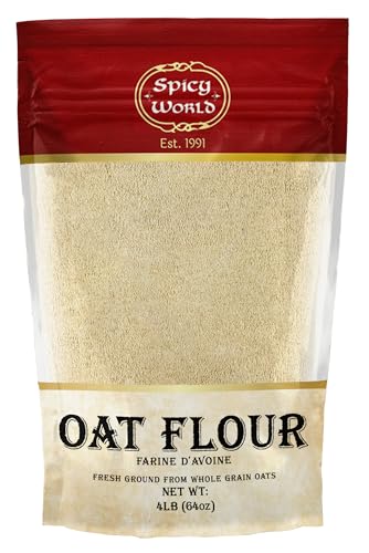 Oat Flour Whole Grain 4 Pound Bag (64oz) - Pure, USA Grown, For Baking & More, Non-GMO, Great Wheat...