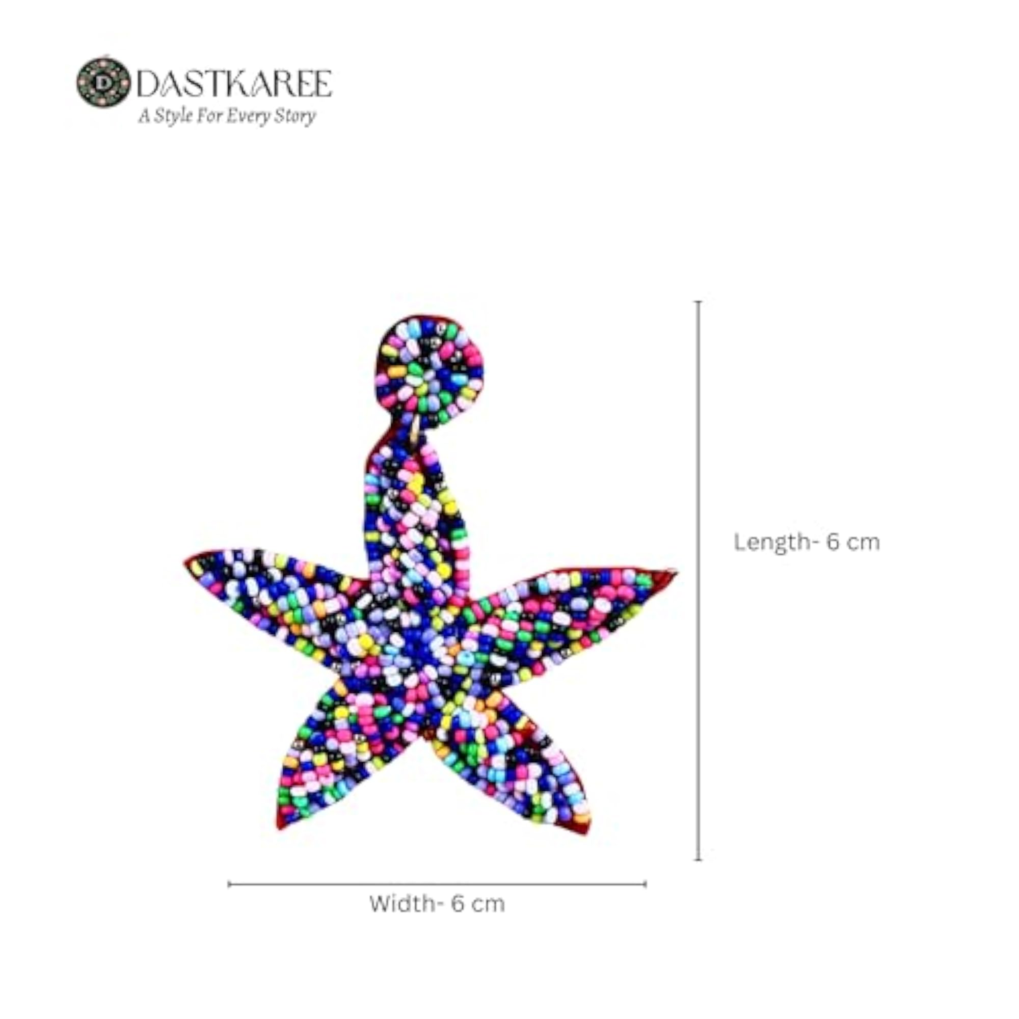 Vivacious Starfish Beaded Earring