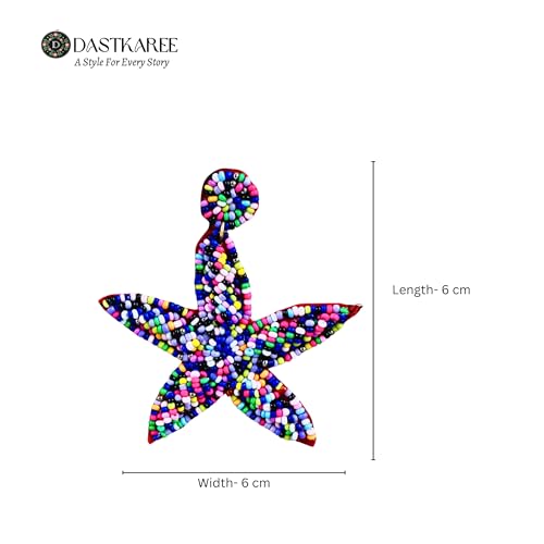 Vivacious Starfish Beaded Earring