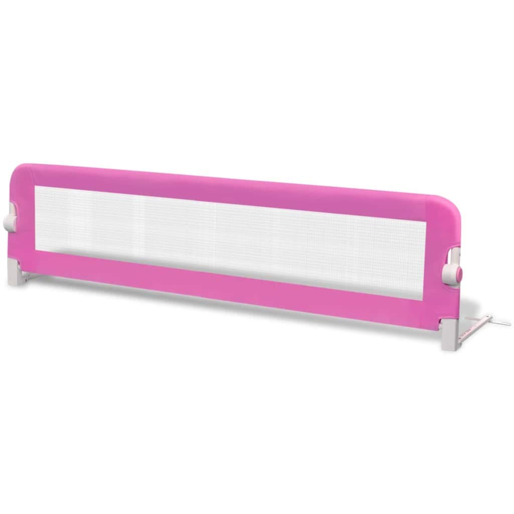 INLIFE 276086 - Barrera protectora para cama infantil (2 unidades, 150 x 42 cm, 5,3 kg), color rosa