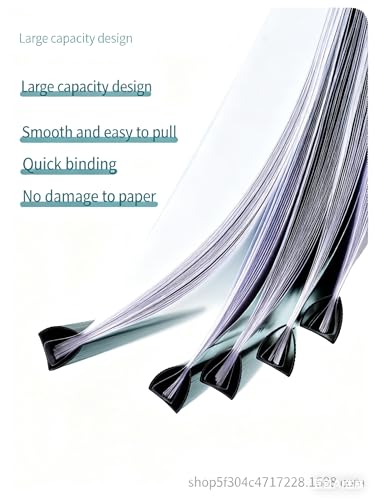 10pcs A4 Sliding Bar Binder, A4 Transparente Dokumentenordner, Schiebestab Datei Ordner, Bericht Abdeckungen Ordner mit U Schiebe Bar für Klassifizierung Schulbürodokumenten.Kann 40 Blatt halten (C)