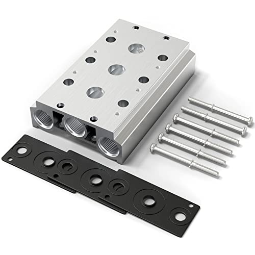 TAILONZ PNEUMATIC 200M 3-Positionen-Krümmer 4V210-08 Magnetventil Basis Krümmer Magnetventil Basis mit Zubehör Cover