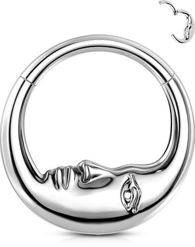 OUFER Septum Piercing Jewellery 16G Helix Earring Hoops titanium Daith Tragus Piercing Rings Conch Snug Rook Earring Cartilage E