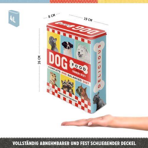 Nostalgic-Art Retro Vorratsdose XL, 4 l, Dog Food – Geschenk-Idee für Hunde-Besitzer, Aufbewahrungsbox für Trockenfutter, Vintage Design