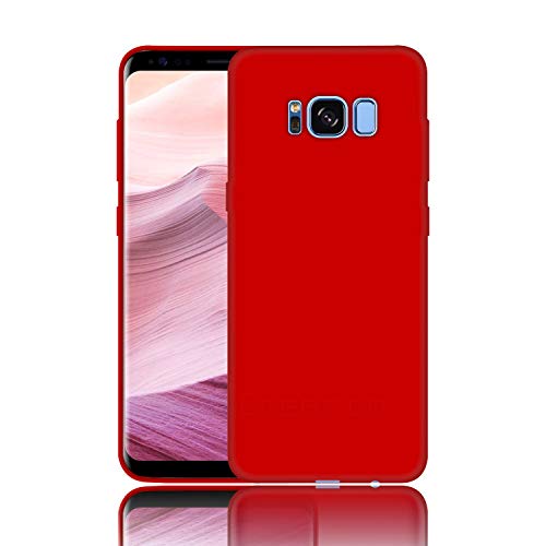 Image of Case Creation Luxurious OG Series for Samsung S8 Case Cover,Anti-Dirty Slim Case Frosted Matte Cute Candy TPU Raised Bezel (Splash of Color) Back Cover for Samsung Galaxy S8 - Glamour Red