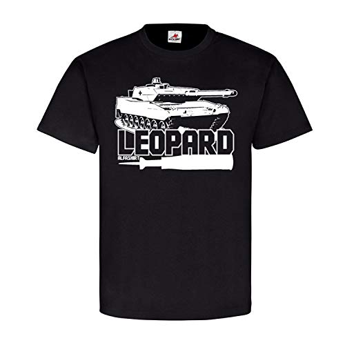 T-shirt blindé Leopard Panzer Leo2A6 pour homme coupe grande taille 5XL noir