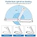 DEWENWILS Book Reading Light with Clip, USB Rechargeable Booklight for Reading in Bed, Eye Care LED Book Lamp for Kids, Bookworms,2 Brightness Levels (White)