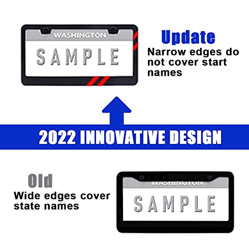 Matte License Plate Frames Aluminum Alloy License Plate Cover Holder Fits For All Dodge Universal License Plate Covers Accessories For Front And Rear Car Tags #TOP2