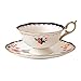 Wedgwood 40024022 Wonderlust Teacup & Saucer Set Jasmine Bloom, 2 Piece, Crimson Orient