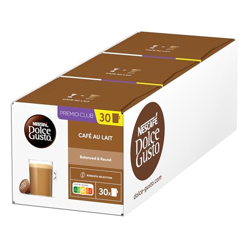 NESCAFÉ DOLCE GUSTO Café au Lait Kaffeekapseln 3er Vorratspack (3 x 30 Kapseln) NESCAFÉ DOLCE GUSTO Café au Lait Kaffeekapseln 3er Vorratspack (3 x 30 Kapseln)