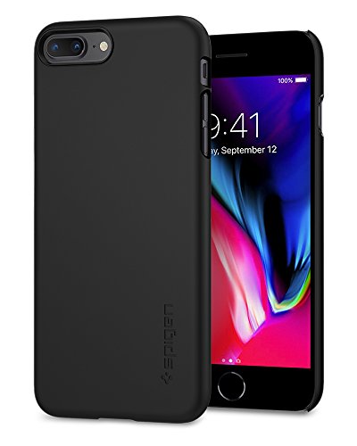 Spigen Thin Fit [2nd Generation] Designed for Apple iPhone 8 Plus Case (2017) / Designed for iPhone 7 Plus Case (2016) - Black