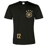 100% Baumwolle myfashionist Herren T-Shirt Fußball Trikot WM/EM Deutschland Trikot in Verschiedene Grössen (L)