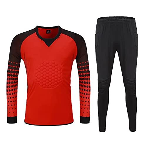 THLFR Camiseta de goleiro de futebol americano, camisas de manga comprida, acolchoadas, anticolisão,