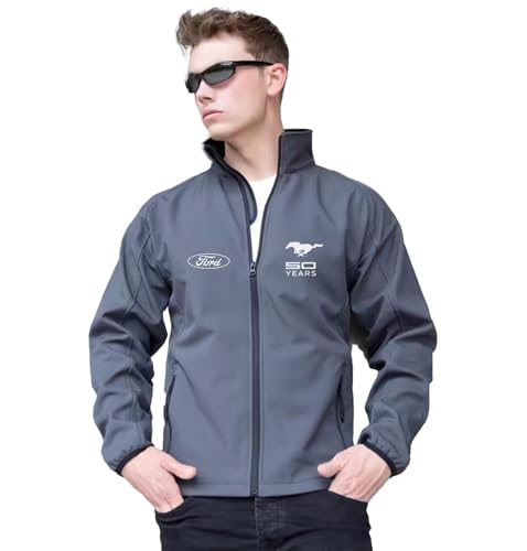 Ford Mustang Veste softshell Racing 50 ans, gris, XL