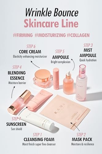 KAHI Fine Line Bounce Collagen Serum Facial Mist Ampoule Korean Skin Care | Hydrating Face Mist Daily Face Serum | Facial Mist Spray Hydration Daily Moisturizer for Face 4.06 fl oz