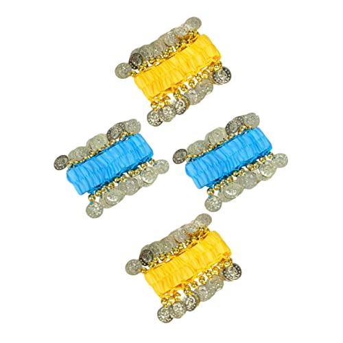 2 Pares Pulseira De Dança Do Ventre Joia Tornozeleira Punho De Dança Do Ventre Cadeia De Cabeça De L