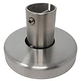 Abdeckrosette aus Edelstahl AISI 304 / Oberfläche: matt satiniert / Innenloch Ø: 43 mm ideal für Rohr / Rundmaterial 42,4 mm / Außendurchmesser: 105 mm
