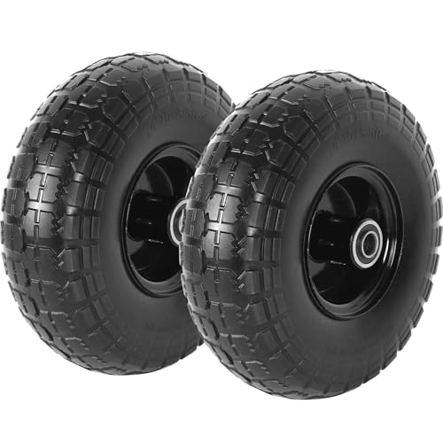 AR-PRO 4.10/3.50-4 Flat Free Tire and Wheel, 10-Inches