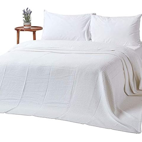 Homescapes Organic Cotton Waffle Blanket Cover
