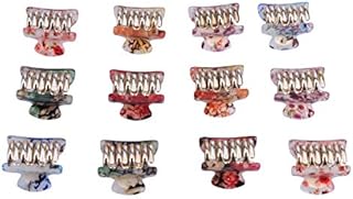 Lurrose 12pcs Floral Print Small Claw Clamp Acrylic Hair Claw Clips Mini Hair Clamps Clips