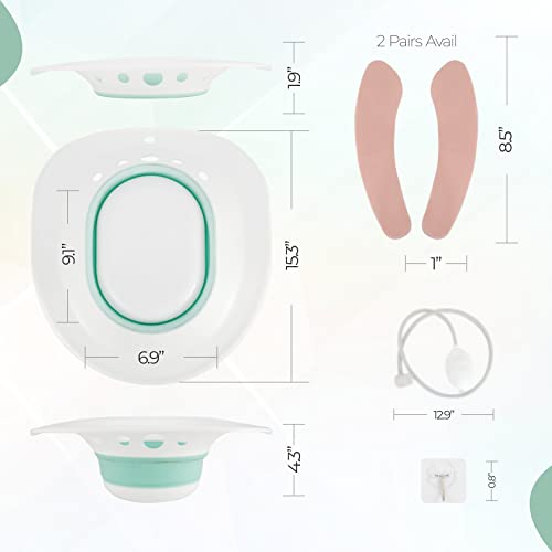 Mgl Sitz Bath, Sitz Bath For Toilet Seat, Hemorrhoids Postpartum Care Basin, Sitz Bath For Hemorrhoids, Yoni Steam Seat For Women With Foldable, Deeper Bowl, Flusher Hose, Drain Holes #TOP2